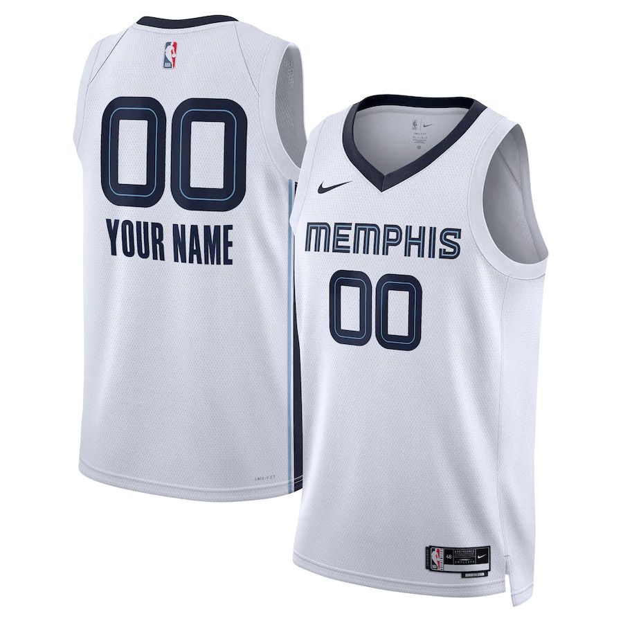 Men Memphis Grizzlies Nike White Association Edition 2022-23 Swingman Custom NBA Jersey->youth nba jersey->Youth Jersey